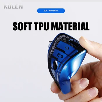 Cover chiate/telecomando per BMW X1 X3 X5 X6 X7 1 3 5 6 7 Series G20 G30 G11 F15 F16 G01 G02 F48 Holder Protector Shell - TPU Leather Car Key Case Cover For BMW X1 X3 X5 X6 X7 1 3