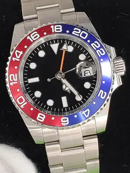 

Sterile Dial Gmt Watches Mens' 2813 Movement Sapphire Glass Ceramic Bezel Luminous Automatic Mechanical Watch Men 92