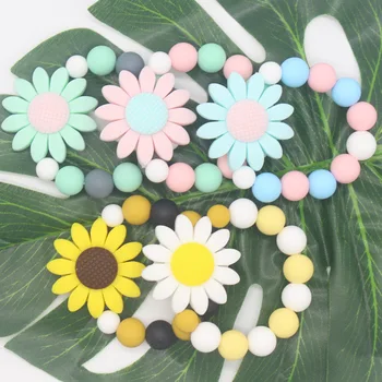 

Silicone Pacifier Clip Dummy Clip Holder Flower Pacifier Clips Soother Chains Baby Teething Toy baby accessories newborn gifts