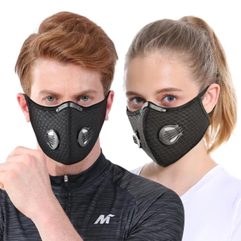 

Anti-pollution Dustproof Mask Washable Facemask Activated carbon mask breathing Outdoor Sport Cycling Face Masks With Filter