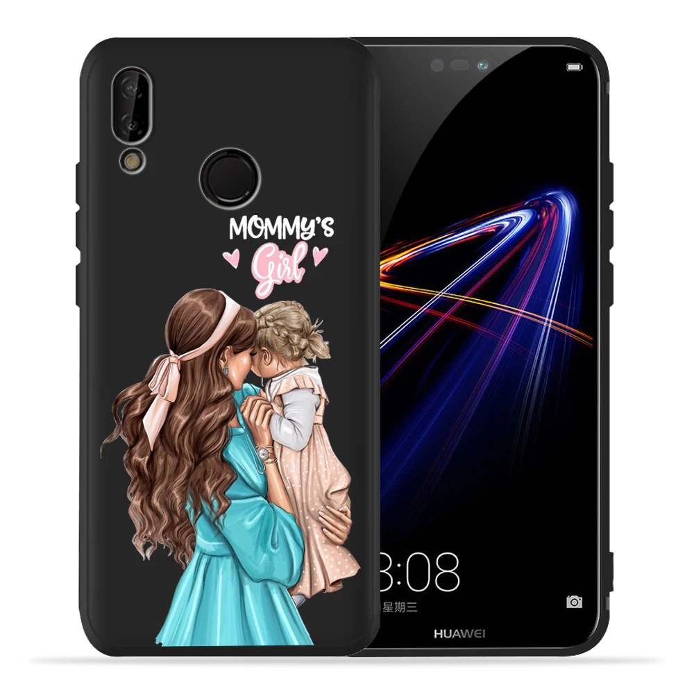 Модный черный чехол для телефона Mam Super Mom baby girl для Huawei honor 8 9 10 Lite honor 9X20 Pro P Smart, мягкий чехол для Etui - Цвет: 12