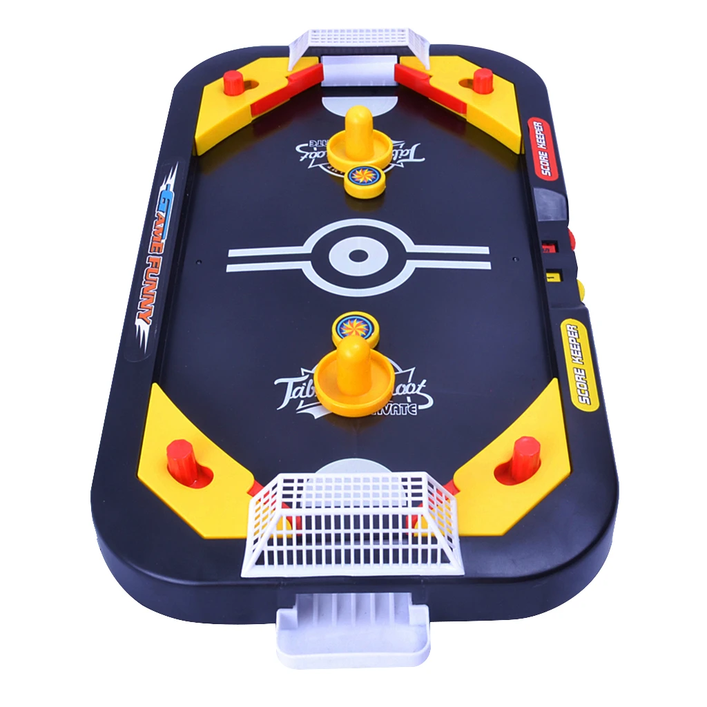 Children Indoor Outdoor Play Air Hockey Game Compact Portable Desktop Toy