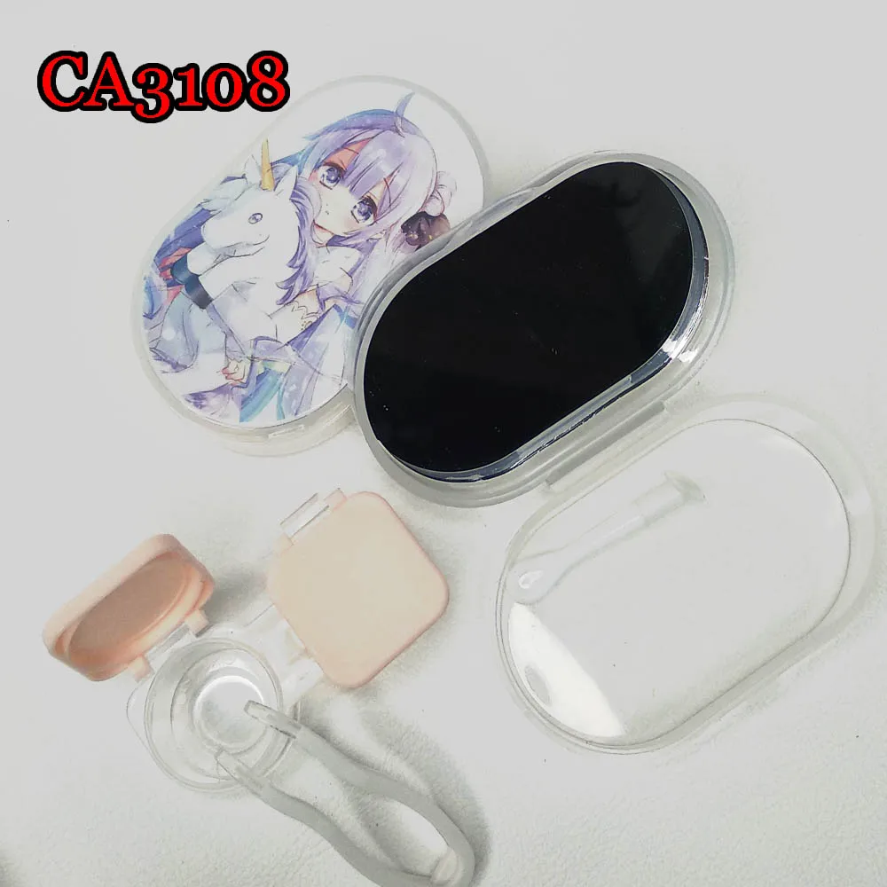 Мини чехол с изображением медведя и улыбки зеркалом удобный для путешествий