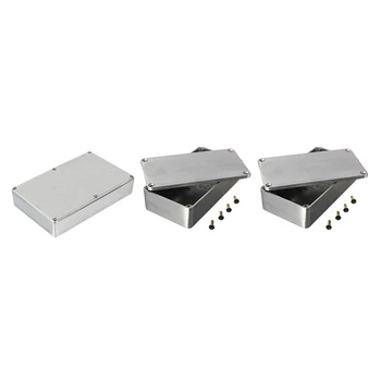 

2PCS Diecast Aluminium Electronics Project Box Case & 1x Diecast Aluminum Enclosure Guitar Pedal Effect Stompbox
