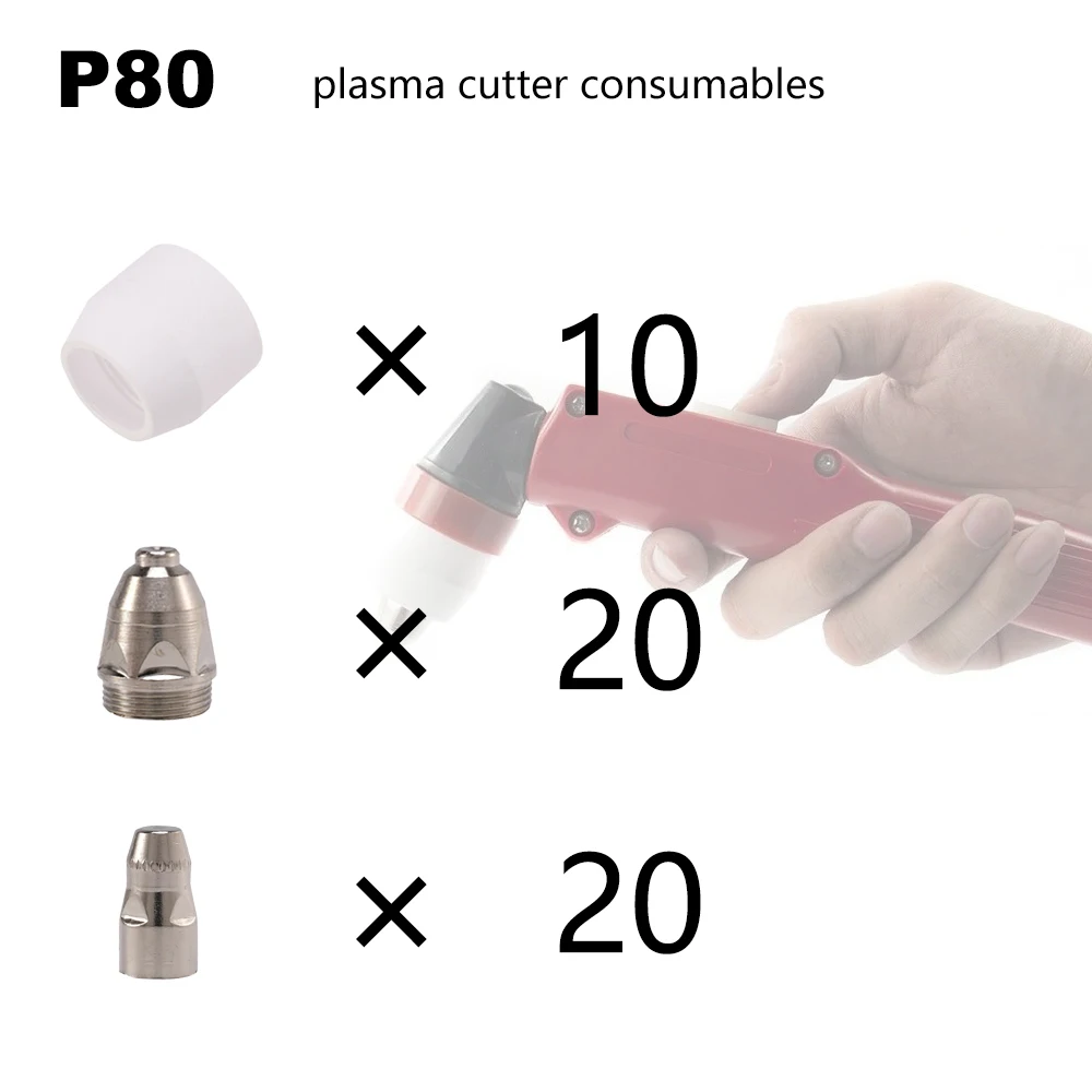 50 шт. CUT80 LG80 80A инверторный плазменный резак P80 режущий пистолет расходные