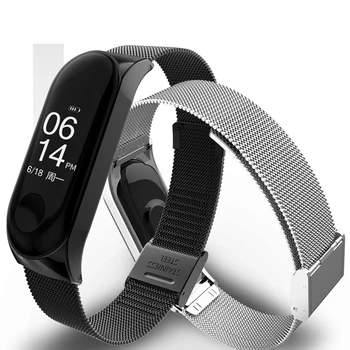 

Smart Wrist Band Bracelet Strap for Xiaomi Mi Band 3 4 MiBand 4 3 Strap Metal Bracelet Stainless Steel Wrist Strap Z2