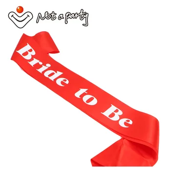 

12pcs of Red wedding event mariage sash white printing favor hens party event supplies bachelorette fun party bride to be gift
