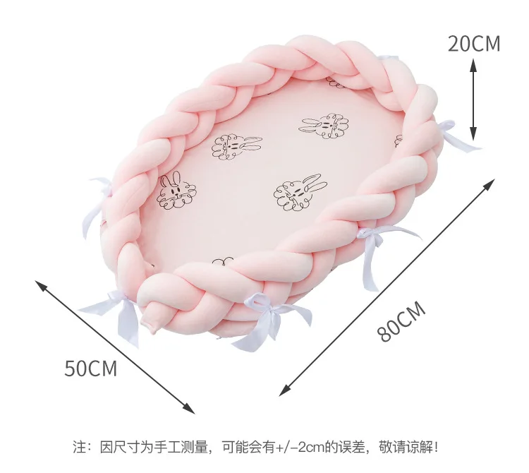 Детская кровать бампер Младенческая защита для кроватки плетеная Подушка с узлом Подушка Детская кроватка бампер Новорожденный Хлопок Материал комнаты декор кровати детские постельные принадлежности