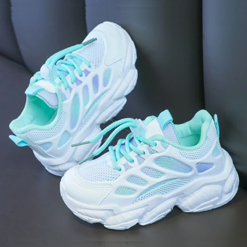 

Autumn Big Children Kids Mesh Platform Breathable Sneakers For Boys Girls School Hip Hop Dance Sneakers Sports Running Shoes New