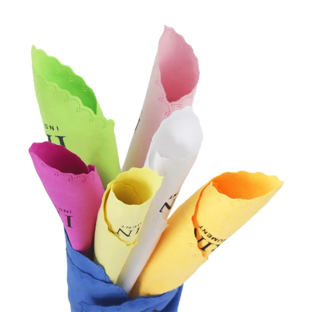 IRIN 7 Pcs Universal Microfiber Cleaning Polishing Cloth for Musical Instrument Guitar Violin Piano Clarinet Trumpet Sax