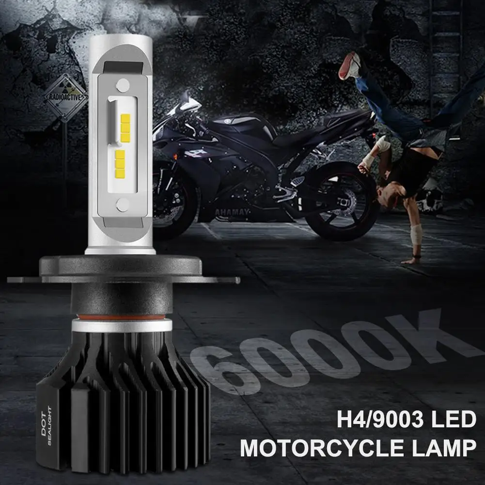 12V к рулю мотоцикла велосипеда с H4/9003 светодиодная фара для мотоцикла головной светильник комплект ламп 40W 6000K белая светильник