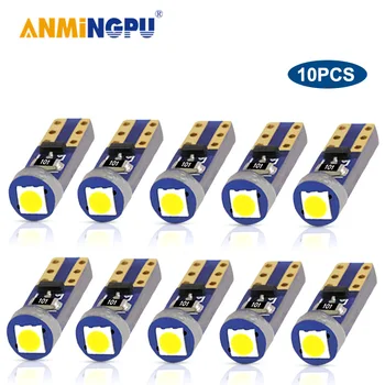 

ANMINGPU 10x Signal Lamp T5 Led Bulb W3W W1.2W 3030SMD W3W Canbus Car Interior Light Wedge Dashboard Warming Indicator Lamp 12V
