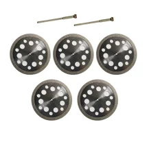 

5pcs diamond Double sided cutting disc for Cutting Plaster Disc Wheel 45*0.30mm with 2 mandrels