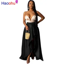 

Spring Winter Women Skirts High Waist Open Fork Long Skirt Vintage Irregular Fashion Night Club Party Skirts