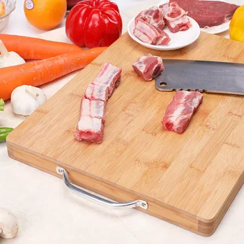 

High 1Pcs Bamboo Chopping Board Thicken Chopping Blocks Mat Kitchen Tool Accessories LG66