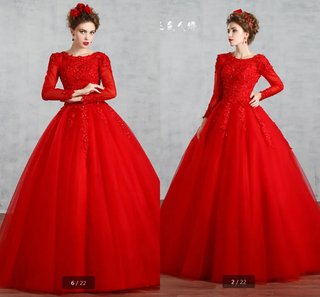 Robe de soiree Красные кружевные аппликации бальное платье для выпускного вечера с длинными рукавами, Украшенные бусинами и кристаллами, полые платья на выпускной откровенные