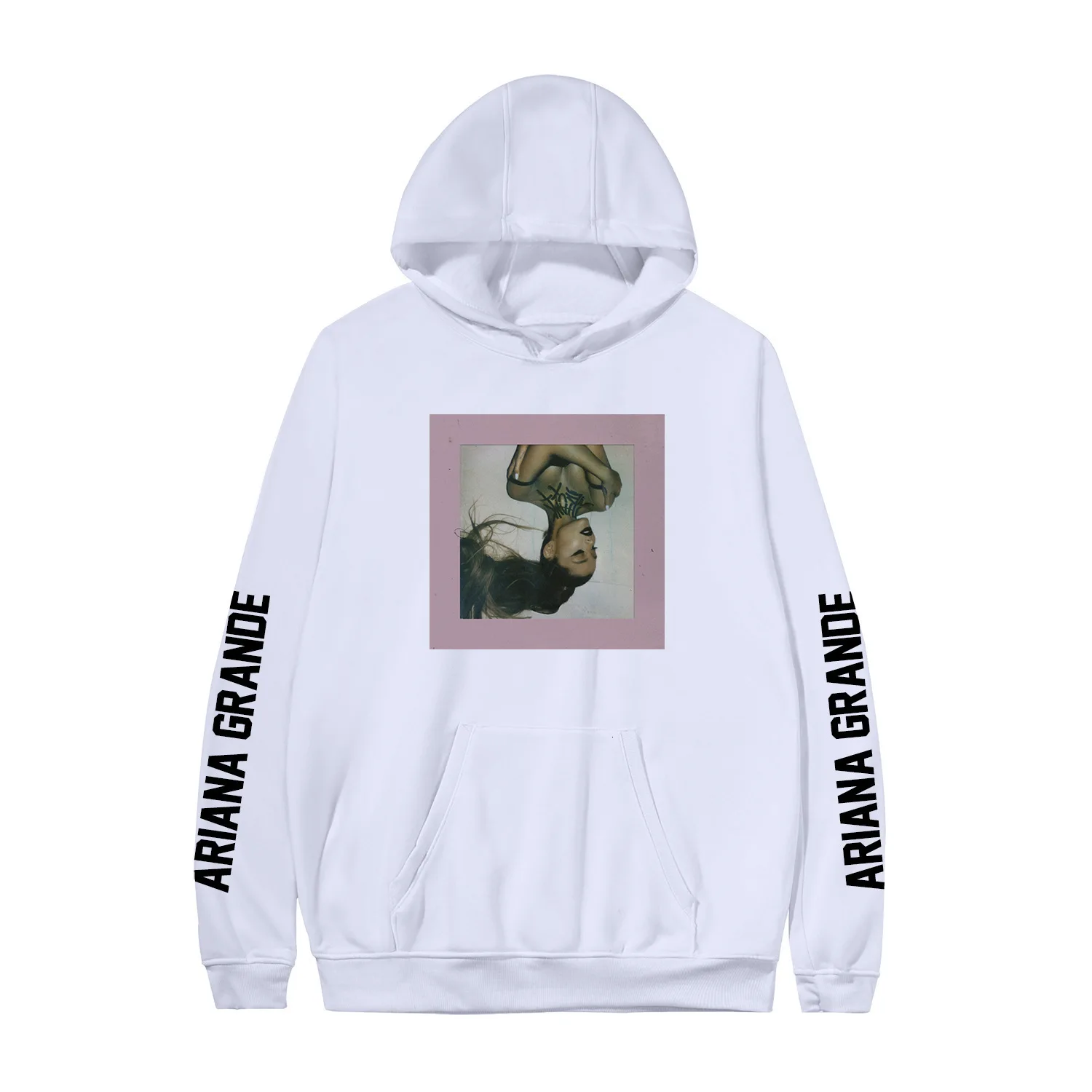 Ariana Grande пуловер топы для девочек Толстовка Kawaii с капюшоном женские толстовки в стиле Харадзюку хип-хоп толстовки с принтом Одежда больших размеров - Цвет: 10-white