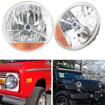 

A Pair Fog Spot Lamp for Chevrolet Ford Motors General H4 7" Blue Point Headlights Motorcycle ABS Driving Fog Spot Lamp