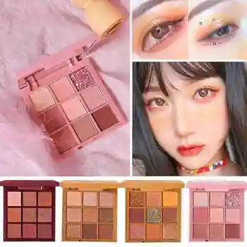 

9 color matte eyeshadow palette waterproof long lasting shimmer eyeshdow powder pigment sexy red
