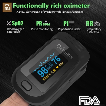 

youpin Adult household finger clip oximeter finger pulse oximetry monitor PI respiratory rate sleep monitoring