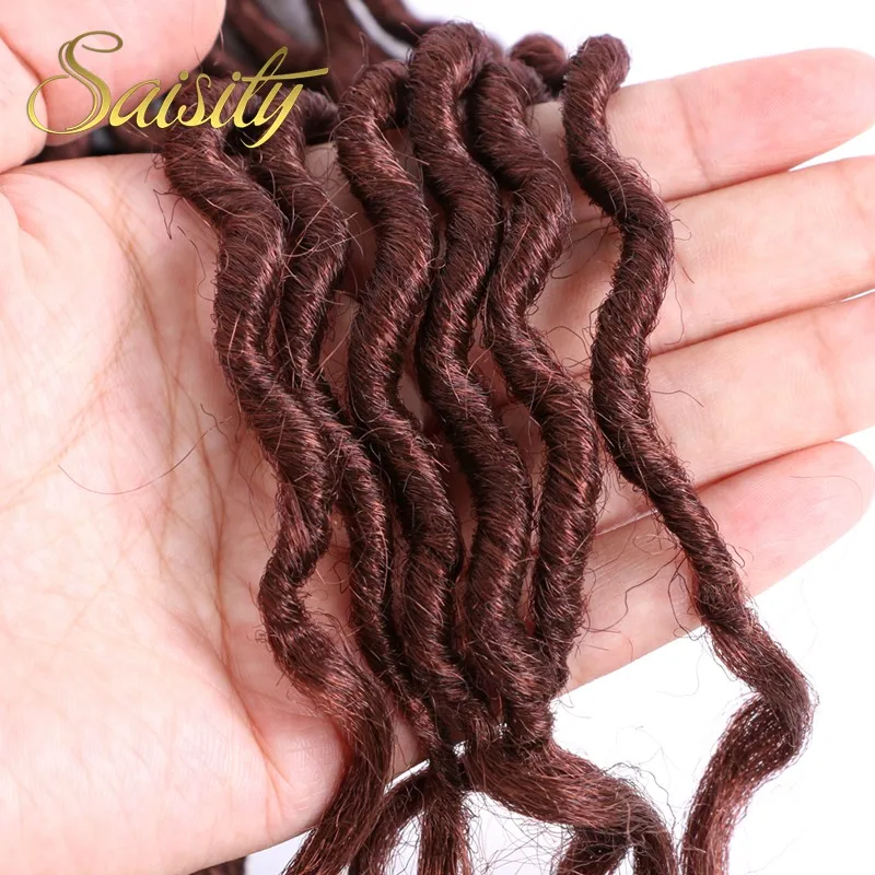 Saisity Ombre плетение волос для наращивания синтетические косички для наращивания оптом 2X богемный Mambo Goddess Loks крючком волосы
