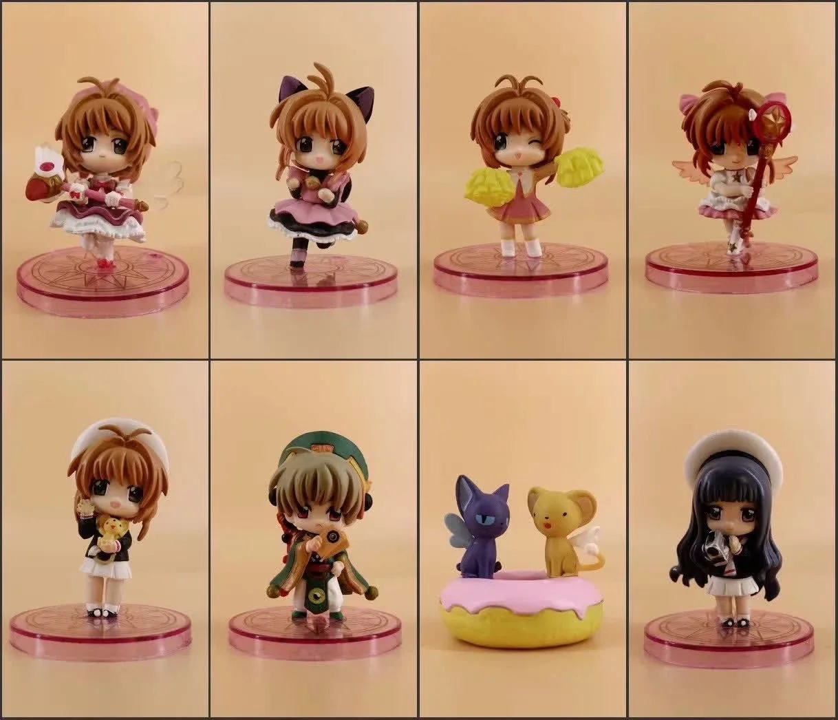 

Cardcaptor Sakura Magic Card GIRL'S Sakura Kinomoto Sakura Small Can Tomoyo Wolf Cute Doll Capsule Toy Garage Kit