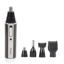 Kemei 4 в одном перезаряжаемый триммер для волос в носу для мужчин, тример для ушей, лица, бровей, удаления носа, триммер для бровей, для носа, беспроводной