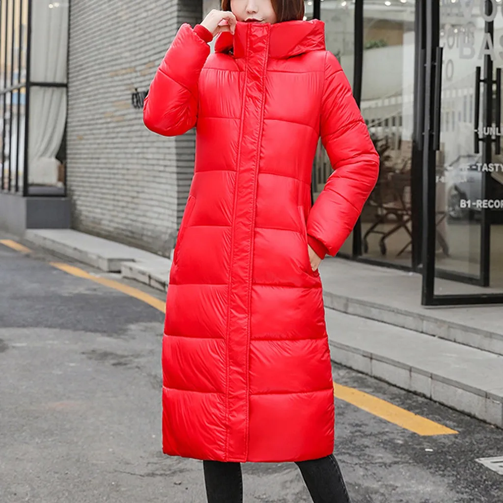 New High Quality Women's Winter Jacket Simple Cuff Design Windproof Warm Female Coats Fashion Brand parka