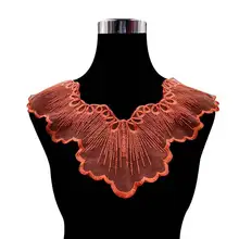 Вышивка шеи воротник diy Ложные воротнички Водорастворимая москитная сетка Женская бутоньерка трехмерные кружевные аксессуары