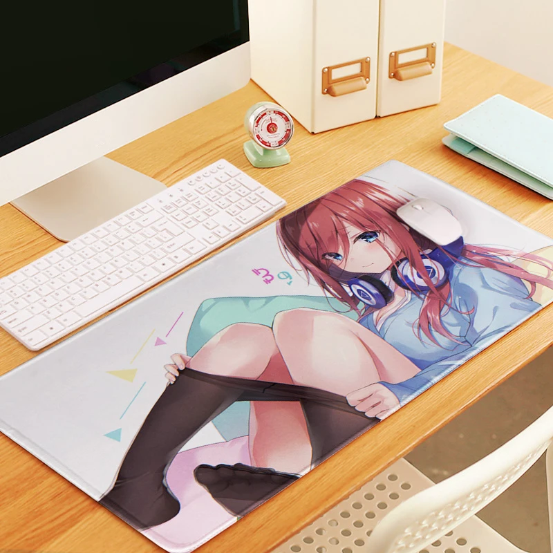 

Anime The Quintessential Quintuplets Nakano Ichika Miku Gaming Mouse Pad Mat Ergonomic Rubber Mousepad Cosplay Props