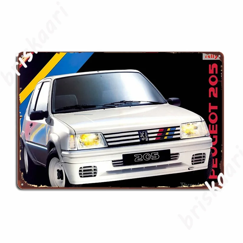 205 Rallye 금속 간판 그림 장식 시네마 주방 벽화 주석 기호 포스터 사용자..