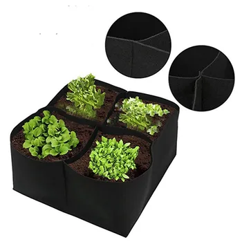 

Growing Bag Fabric Raised Garden Bed Square Garden Yard Flower Vegetable Plant Flower Planting Bag Planter Pot with Handles D3