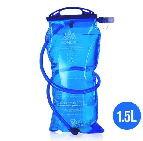 1.5L AONIJIE открытый мешок воды для кемпинга Пешие прогулки Альпинизм Велоспорт Бег складной PEVA Спорт гидратации мочевого пузыря 1.5L 2L 3L - Цвет: 1.5L