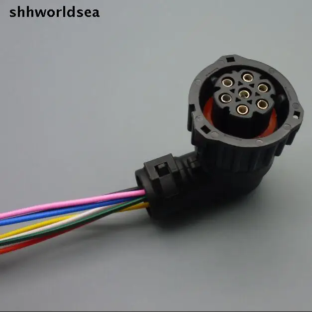 

worldgolden 2pcs 10pcs 50pcs 7 Pin 967650-1 female Auto Sensor plug with cable Sheath Waterproof IP67/69,temp resistance