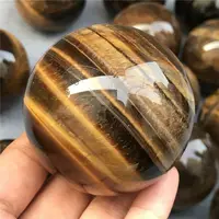 40-85mm Natural Tiger s Eye Quartz Crystal Sphere Ball Healing 2