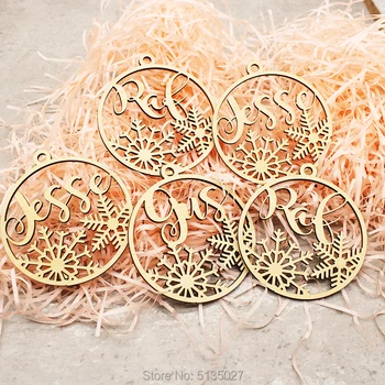 

Personalized name Ornaments, Custom Name Snowflake Ornament, Wood Christmas Decoration, Personalized Christmas Ornament