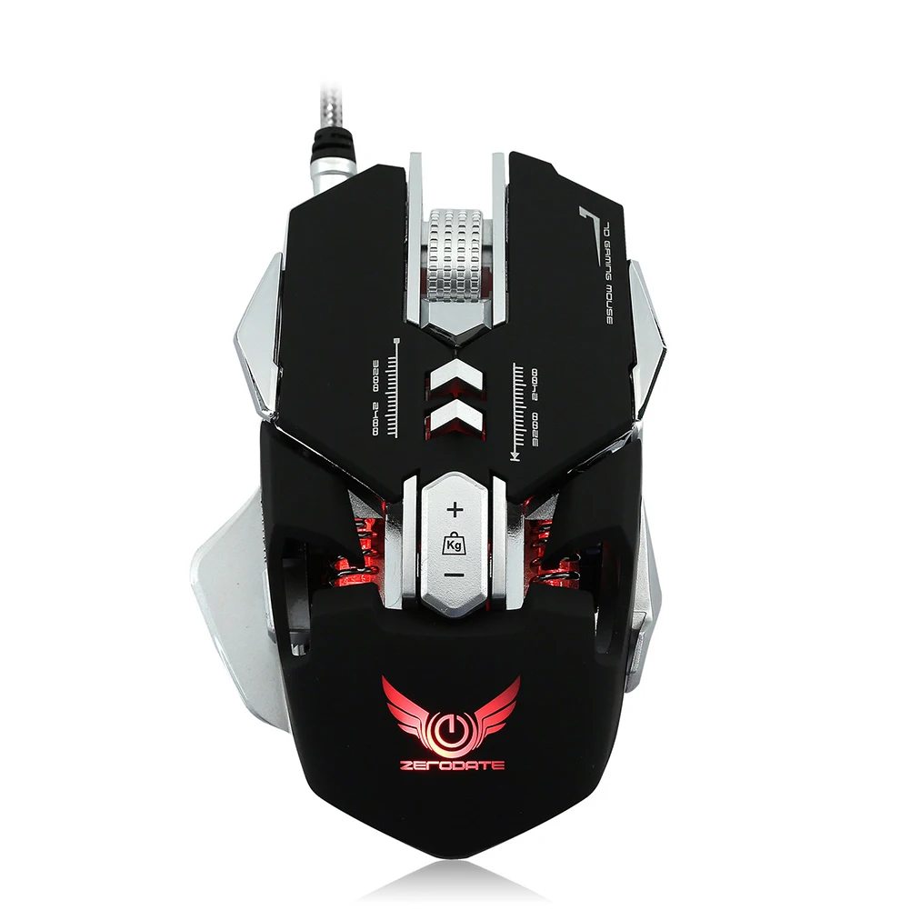 3200 dpi USB filaire souris de jeu competitive 7 бутонов программное обеспечение Макросъемка Программирование jeu souris