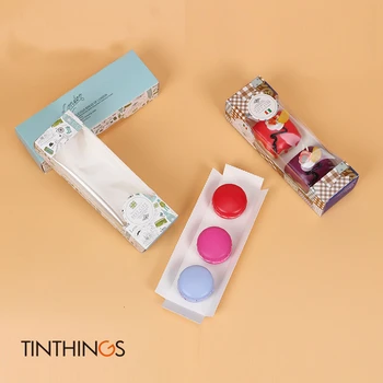

10/20PCS Macaron Cake Box With Window Baking Roll Cake Kraft Paper Gift Packaging Box Wedding Kids Birthday Home Party Supplier