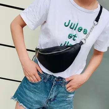 

Women Faux Leather Crossbody Chest Pouch Waist Fanny Pack Travel Hip Bum Bag Fanny Pack Black Waterproof Money Bag Waist Bags