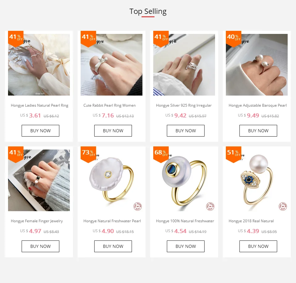 Hongye серебряное кольцо из 925 пробы, ассиметричное многослойное кольцо с пресноводным жемчугом, Регулируемый аксессуар для пальцев, свадебные ювелирные изделия, подарки для девочек
