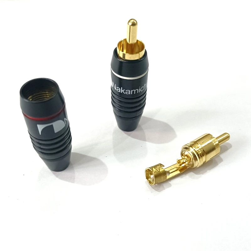 8 шт 12 24 50 в наборе высокое качество Nakamichi RCA штекер припоя адаптер 24K позолоченный
