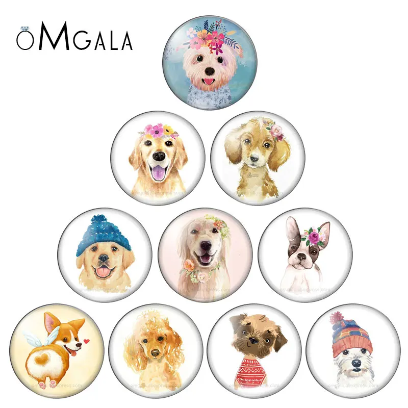 10 шт./набор круглые стеклянные кабошоны с плоской задней поверхностью 12/16/18/25 мм |