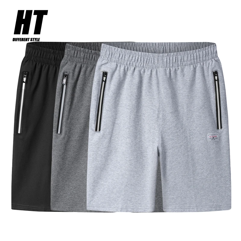 3 colores pantalones cortos casuales de los hombres de verano Pantalones cortos de cintura elástica pantalones 95% algodón Deporte Pantalones cortos de playa de los hombres de Jogger Hombre Ropa