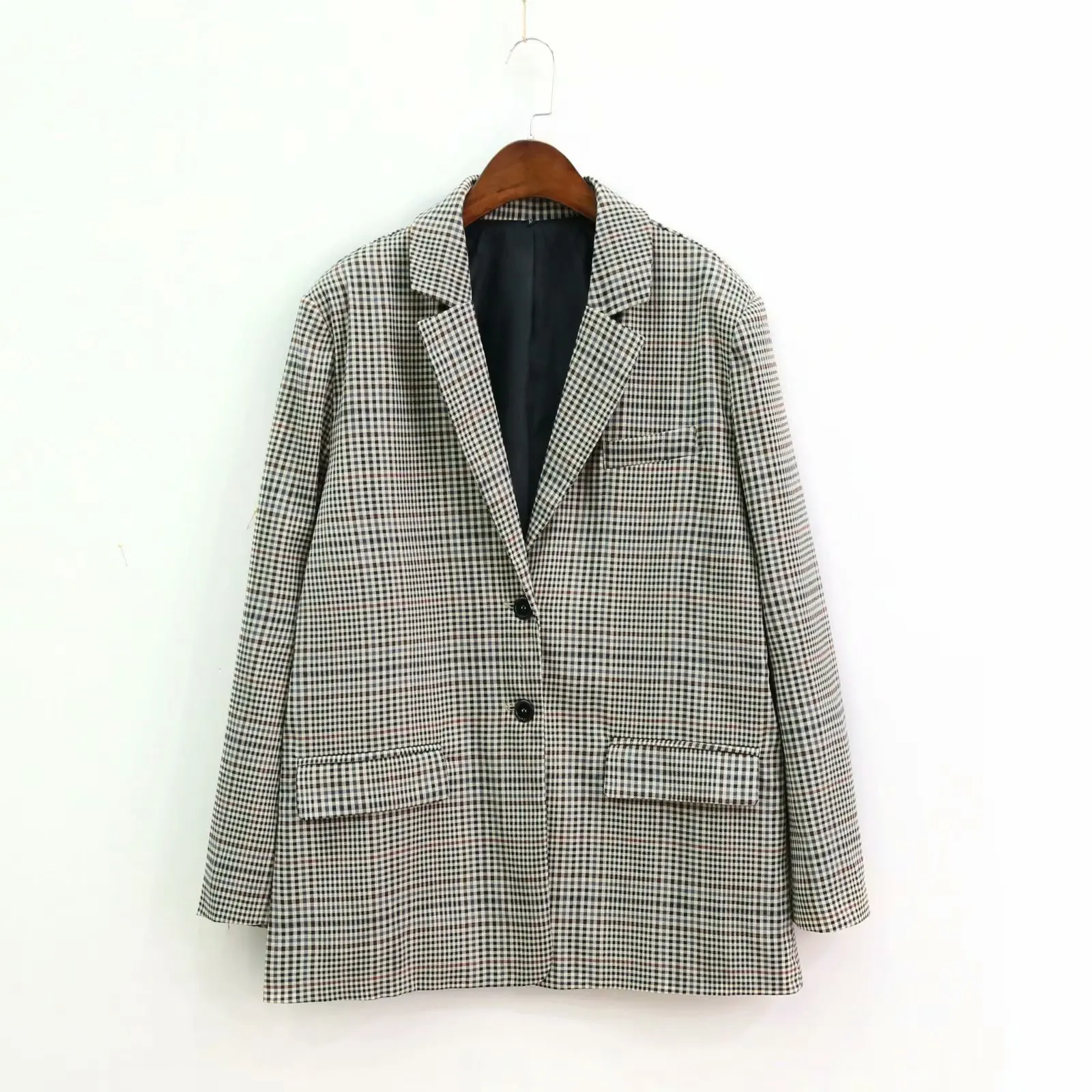 

Small Suit Coat Women's Loose-Fit 2019 Autumn New Style Europe And America-Style Retro Plaid Blazer 017120