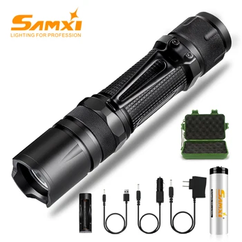 

Rechargeable Flashlight 3 Lighting Modes Searchlight USB Lantern XHP50 Waterproof Lamp By 18650 Battery For Self Defense Shocker
