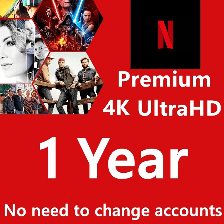 Гарантия 1 год подписка на аккаунт Netflix Premium Ultra HD Поддержка 5 экранов Android