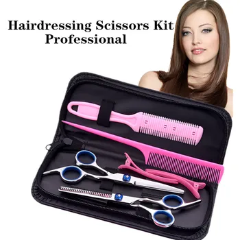 

2020 Travel Hairdressing Scissors Kit Professional Hair Cutting Scissors Hair Scissors Tail comb Hair Cape Hair Cutter Comb