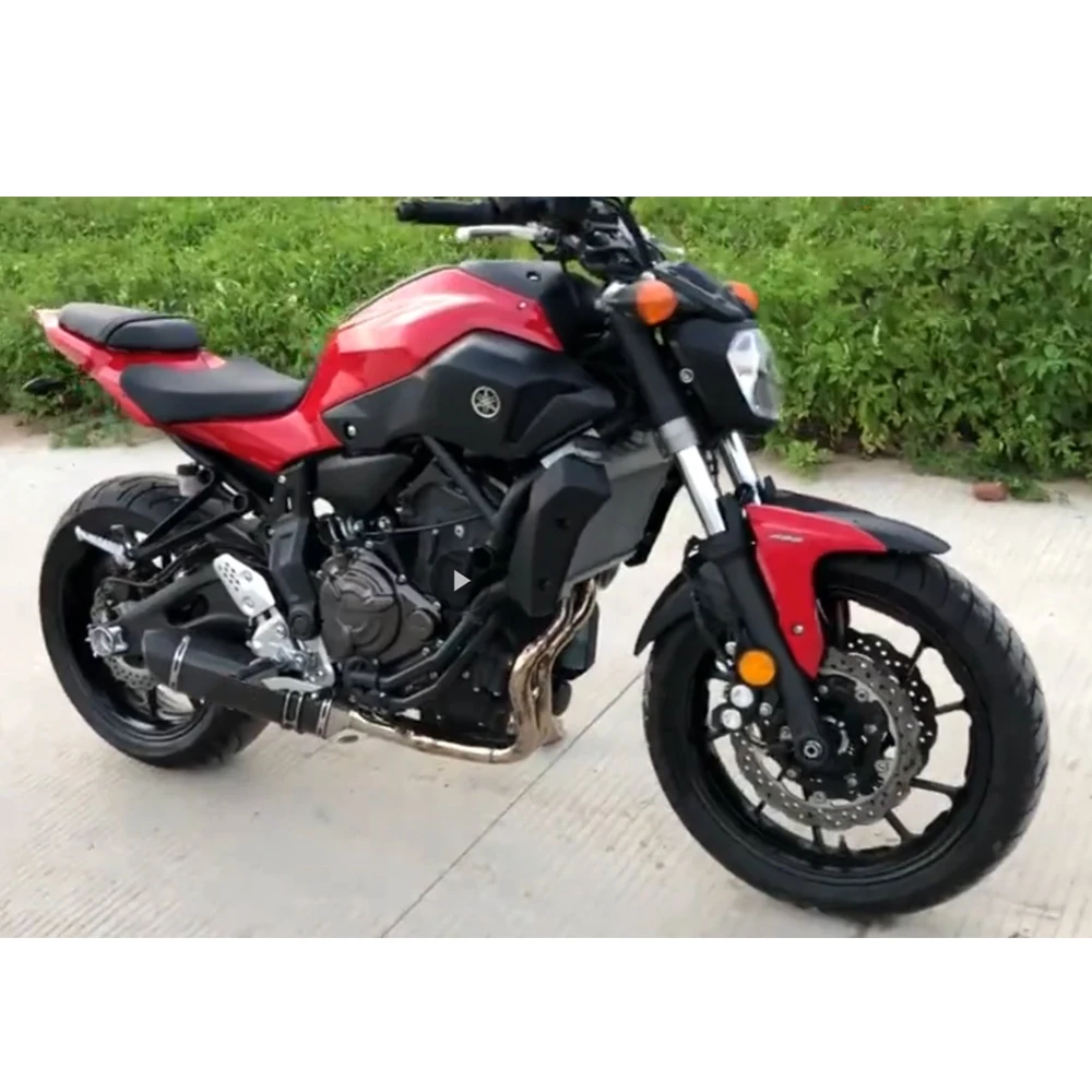 Alconstar-для Yamaha MT07 FZ07 MT-07 FZ-07 выхлопная система мотоцикла полный глушитель передняя Труба средняя труба 50,8 мм Впускной гоночный