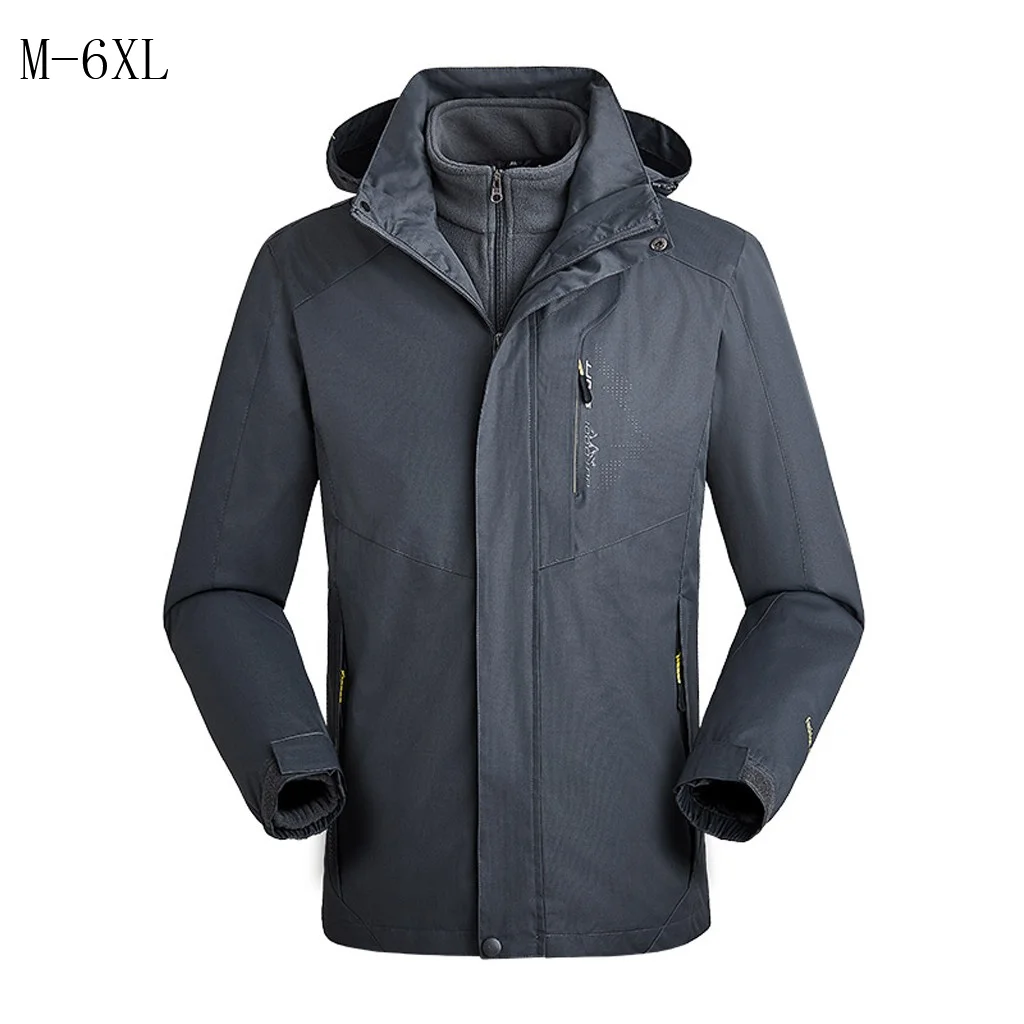 Уличная мужская одежда зимнее пальто Мужская водонепроницаемая толстовка с капюшоном Съемная дышащая спортивная верхняя куртка casaco jaqueta