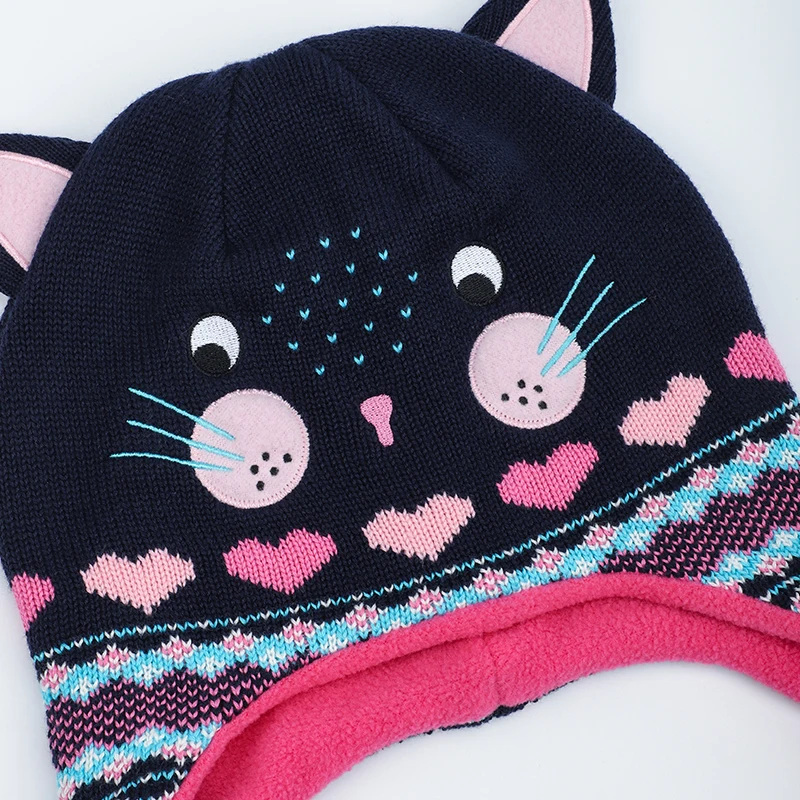 Connectyle шапка для маленьких девочек из хлопка с милым мультяшным котом черепом